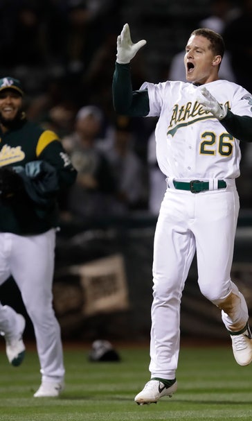 Chapman's 3-run homer in 9th rallies A's past Rays 5-4